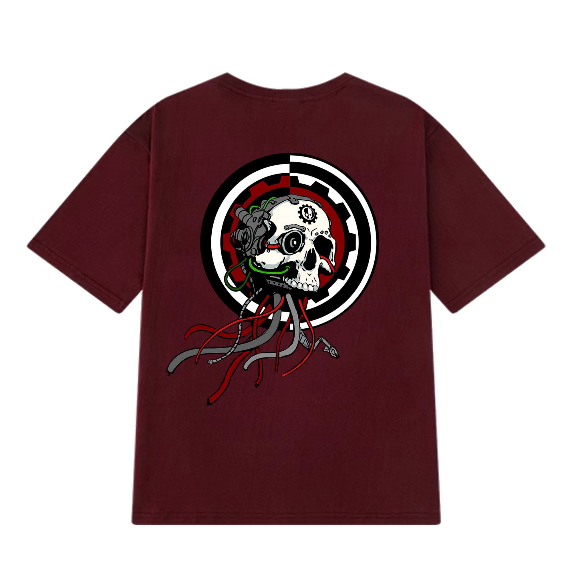 Starforged Adeptus Mechanicus Servo Skull Tshirt Warhammer 40K Deep Red Men's T-Shirt Clothing